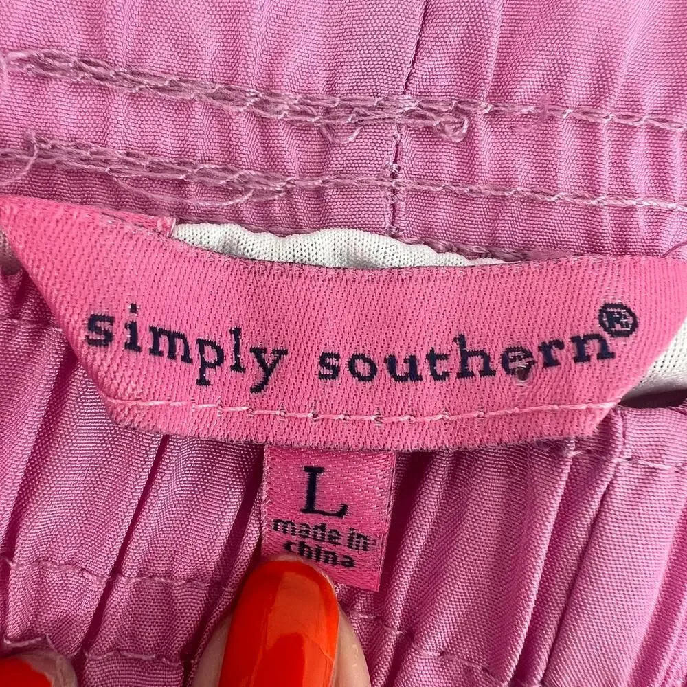 SIMPLY SOUTHERN PREPPY BUBBLE GUM ruffle running SHORTS Barbie Athleisure large